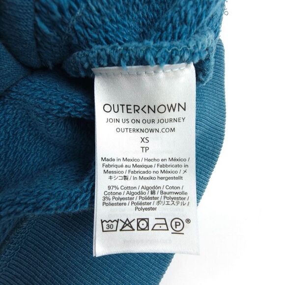 OUTERKNOWN Passport Pullover Seaport Blue French Terry Knit Sweatshirt Gorpcore - Picture 9 of 9